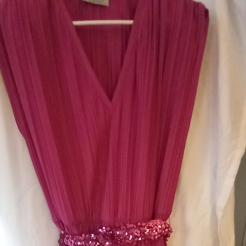 Long magenta Dress